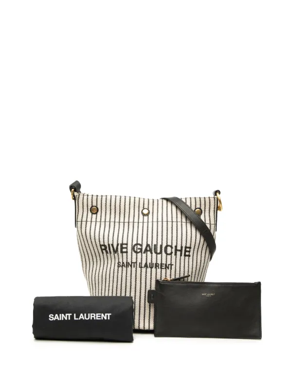 Saint Laurent Pre-Owned 2022 ストライプ キャンバス リヴ ゴーシュ