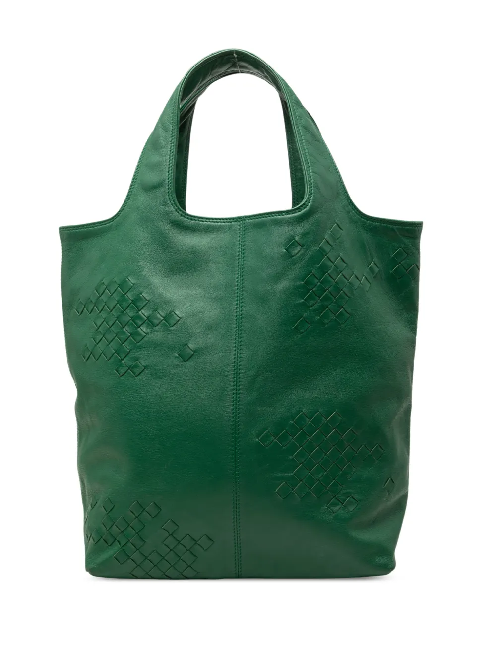 Bottega Veneta Pre-Owned 2012-2026 Intrecciato Trimmed Leather Regent tote bag - Grün