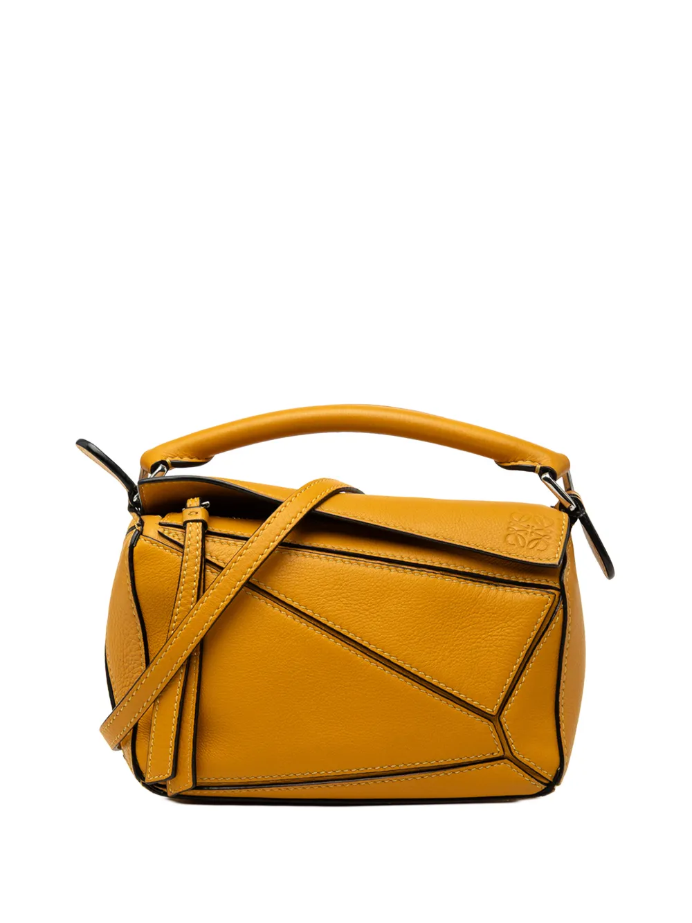 Loewe Pre-Owned 2020 Mini Calfskin Puzzle satchel - Gelb