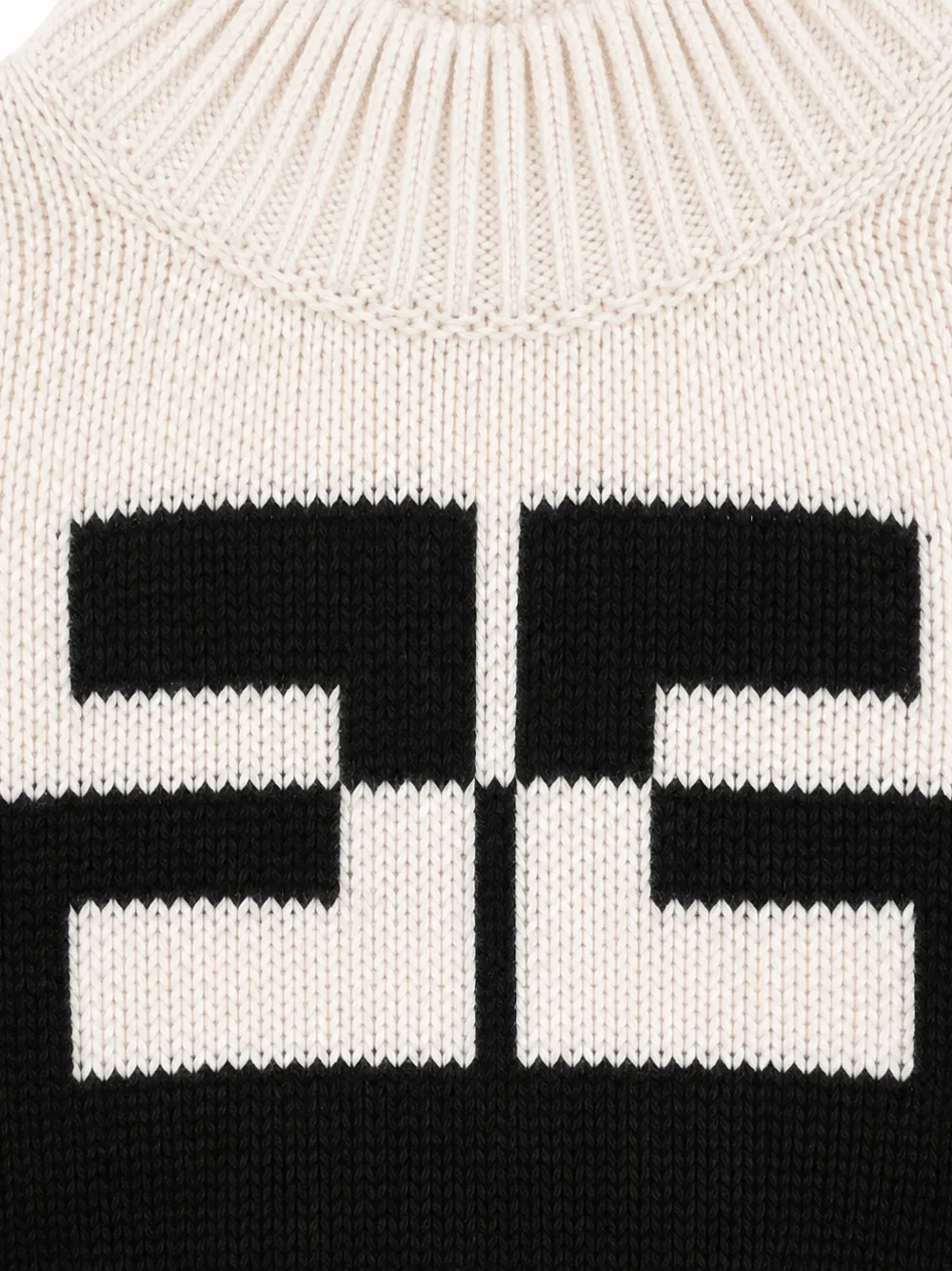 Elisabetta Franchi La Mia Bambina Trui met colourblocking en logo-intarsia Zwart