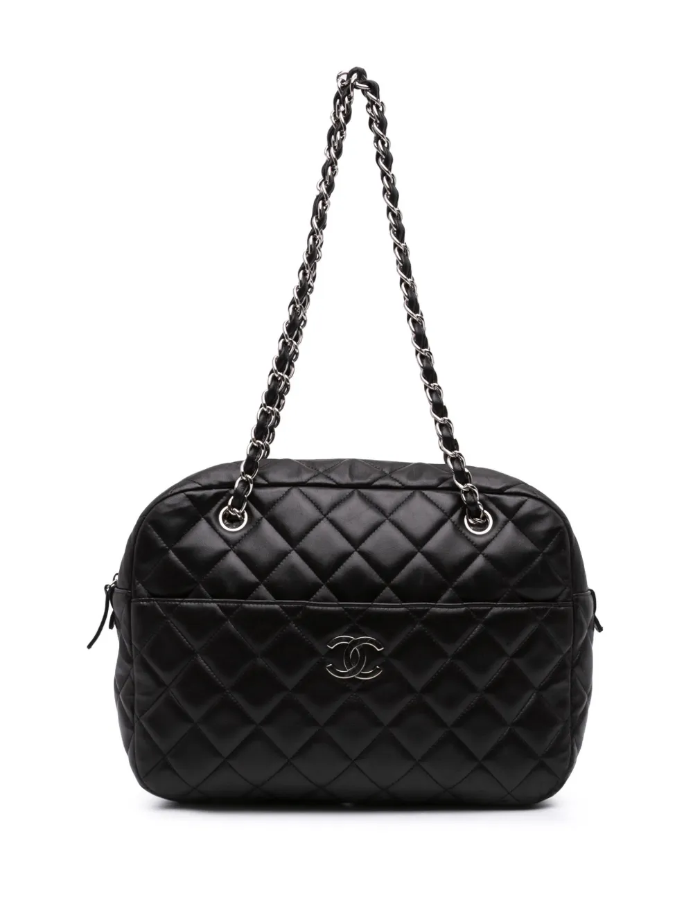 CHANEL Pre-Owned 2011 CC Quilted Lambskin Camera Bag shoulder bag - Nero