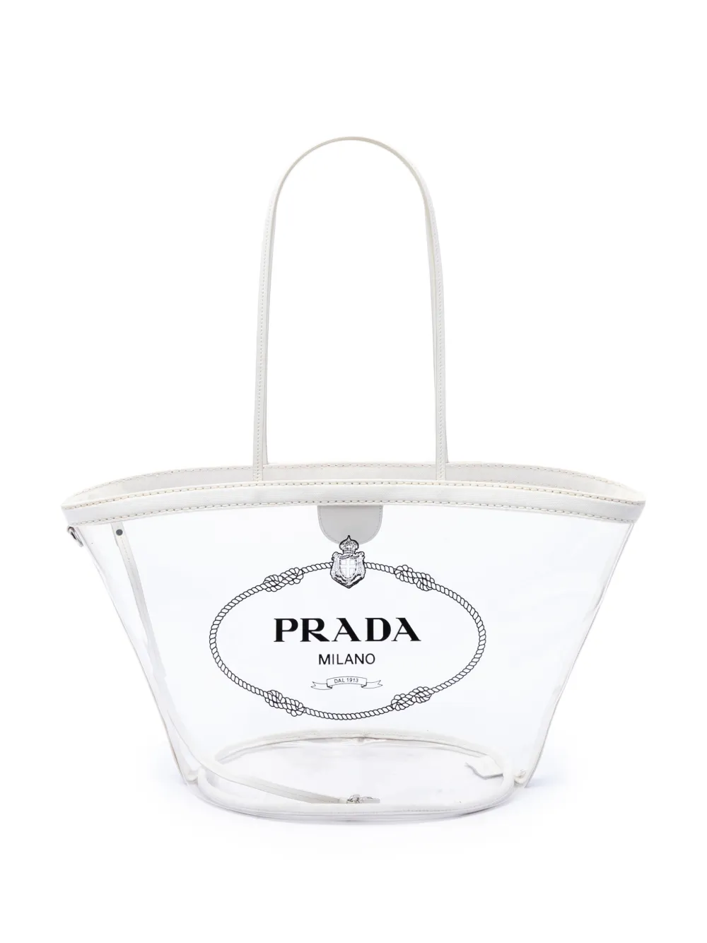 Prada Pre-Owned 2010-2026 PVC Canapa Logo Shopper tote bag - Bianco