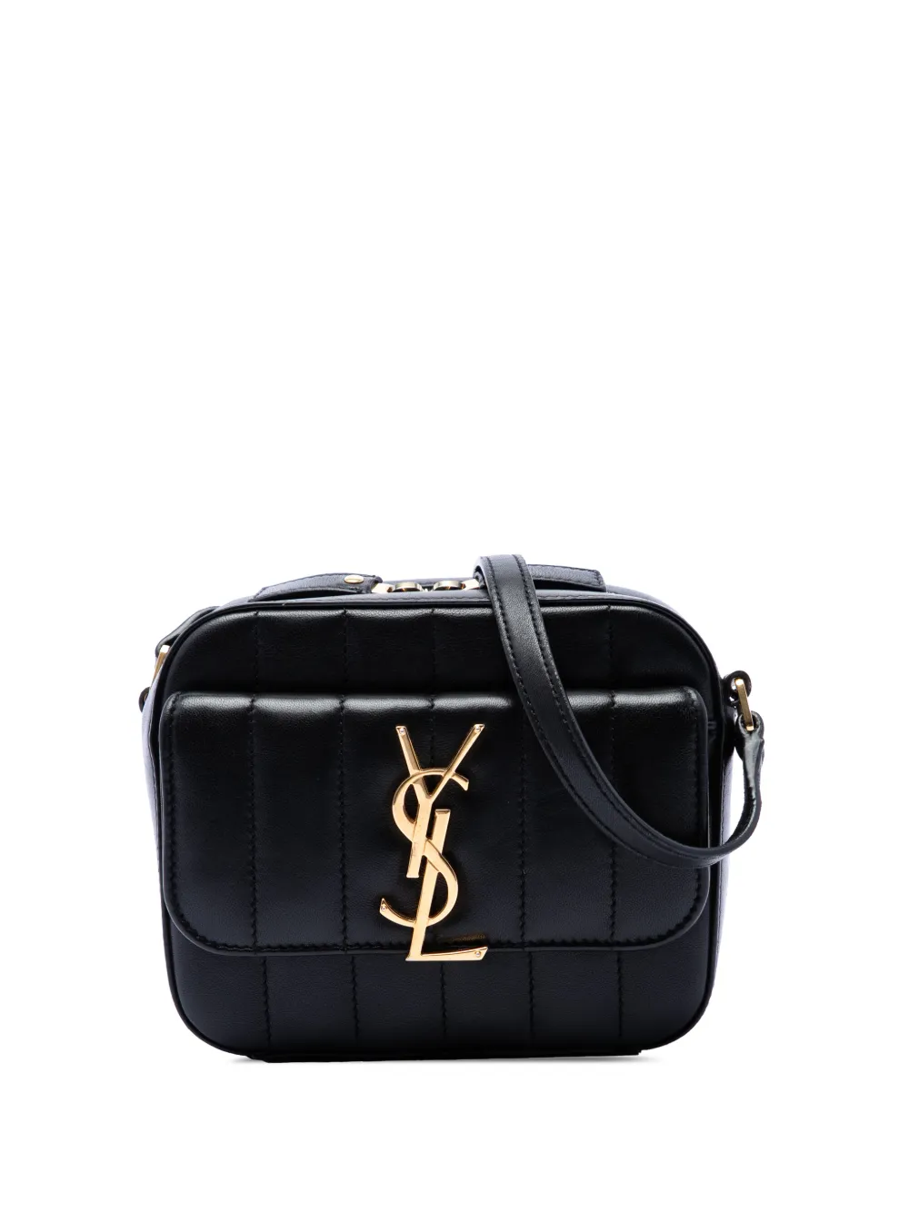 Saint Laurent Pre-Owned 2018 Toy Quilted Lambskin Vicky Camera Bag crossbody bag - Nero