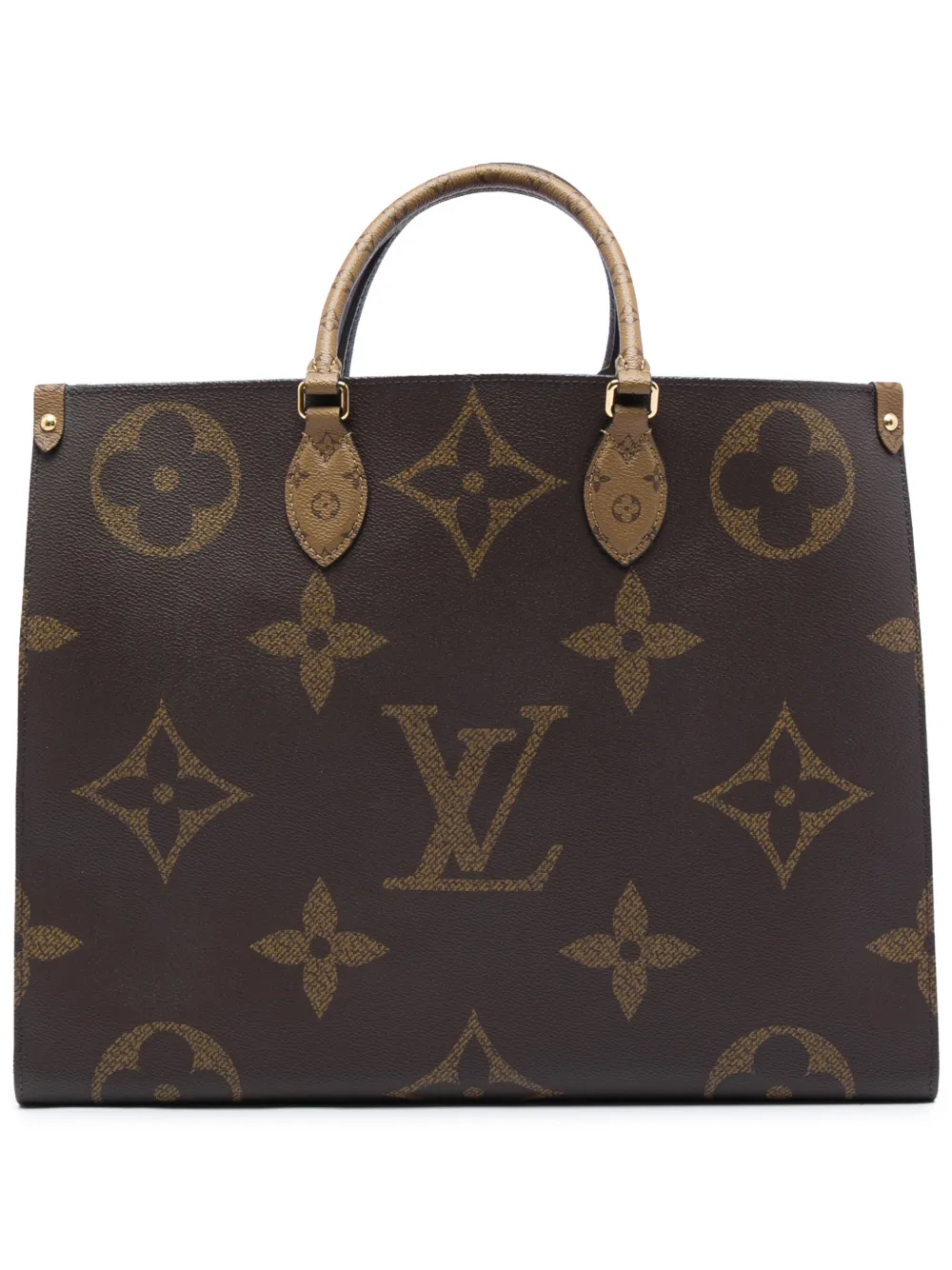 Louis Vuitton Pre-Owned 2019-2026 Monogram Reverse Giant OnTheGo GM satchel - Braun