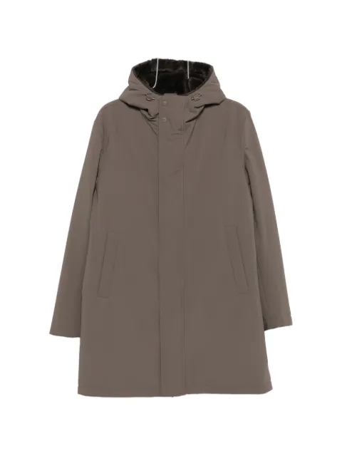 Herno faux-fur trim hooded coat
