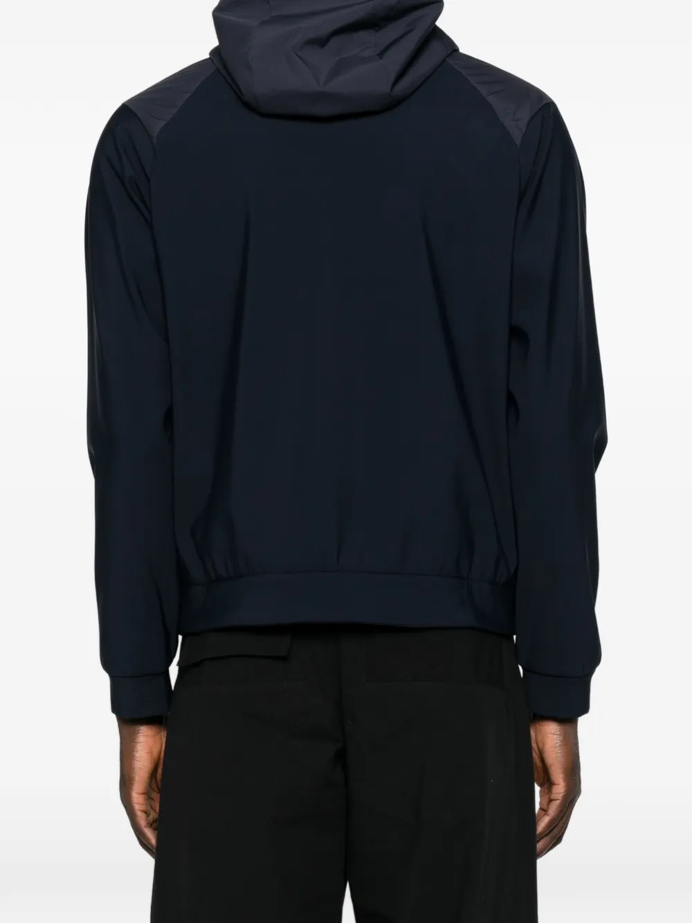 Herno Jack met capuchon en vlakken Blauw