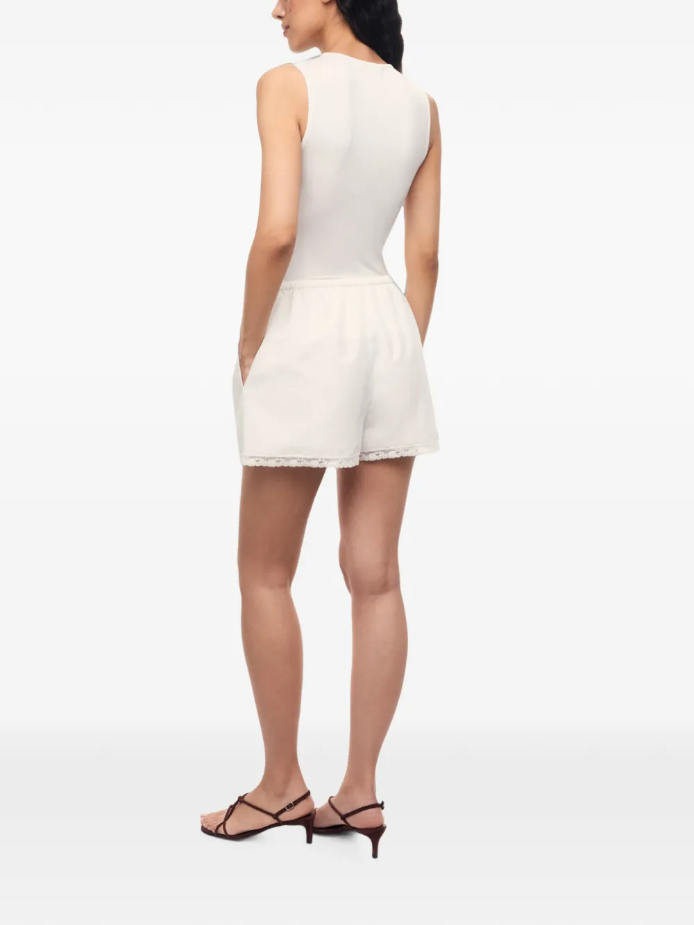 12 STOREEZ Orchard mini-shorts met trekkoord Wit