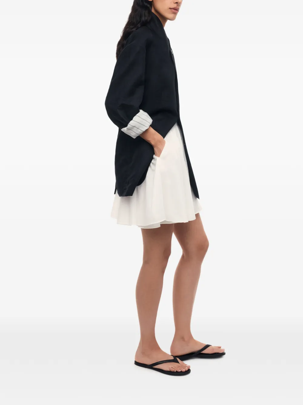 12 STOREEZ Orchard gesmockte mini-rok Wit