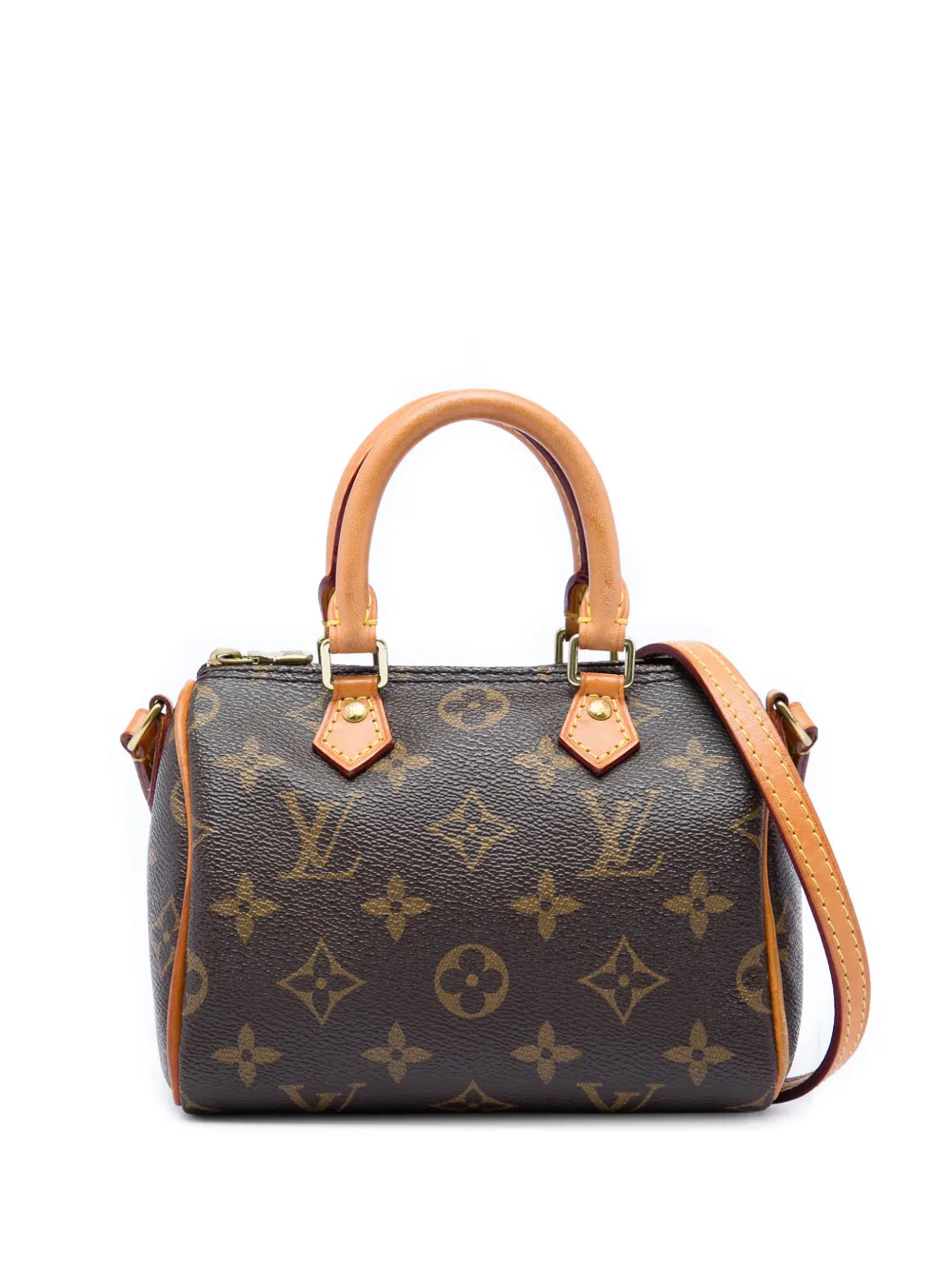 Louis Vuitton Pre-Owned 2016 Monogram Nano Speedy Bandouliere satchel - Marrone