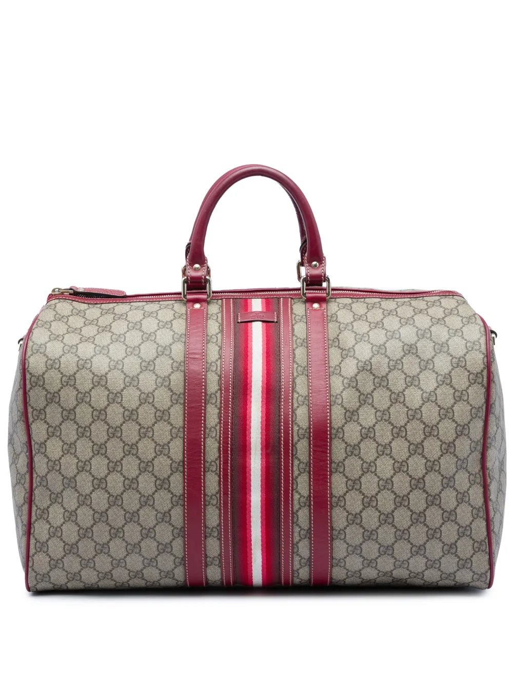 Gucci Pre-Owned 2016-2026 GG Supreme Web travel bag - Nude