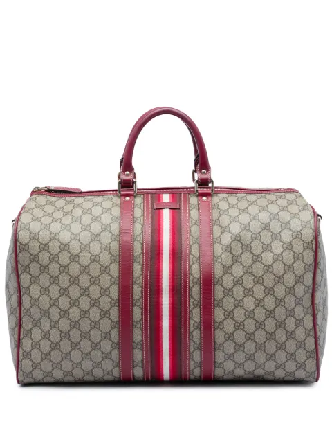 Gucci Pre-Owned 2016-2026 GG Supreme Web travel bag