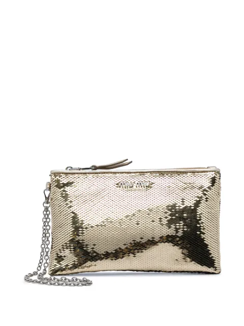 Miu Miu Pre-Owned bolso de mano metalizado con lentejuelas 2010-2026