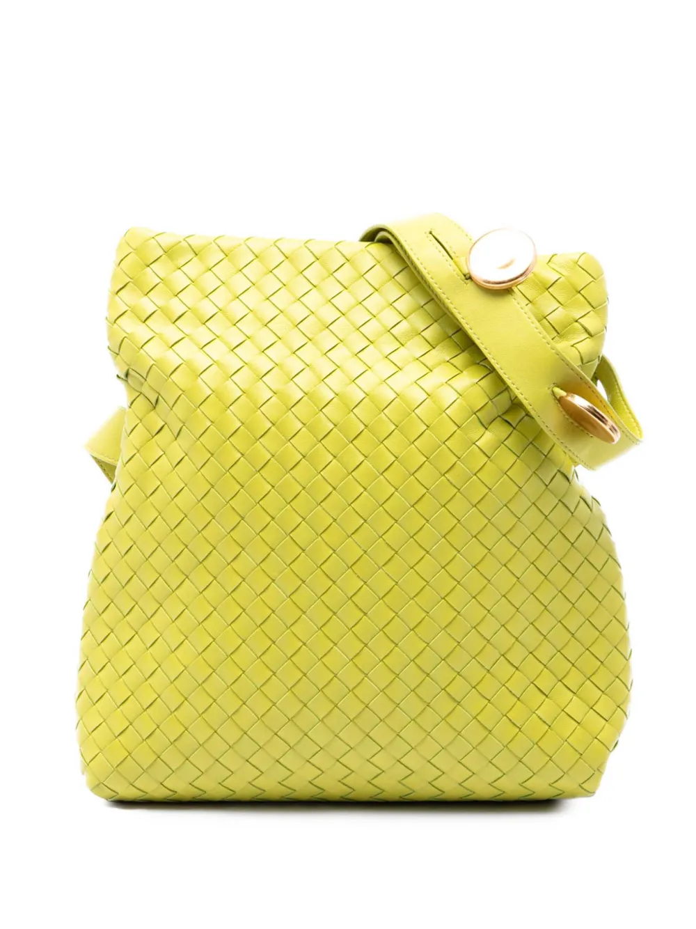 Bottega Veneta Pre-Owned 2012-2026 Nappa Intrecciato Fold crossbody bag - Gelb