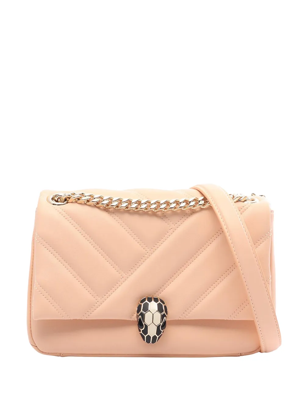 Bvlgari Pre-Owned 2010-2026 Leather Serpenti Cabochon satchel - Nude
