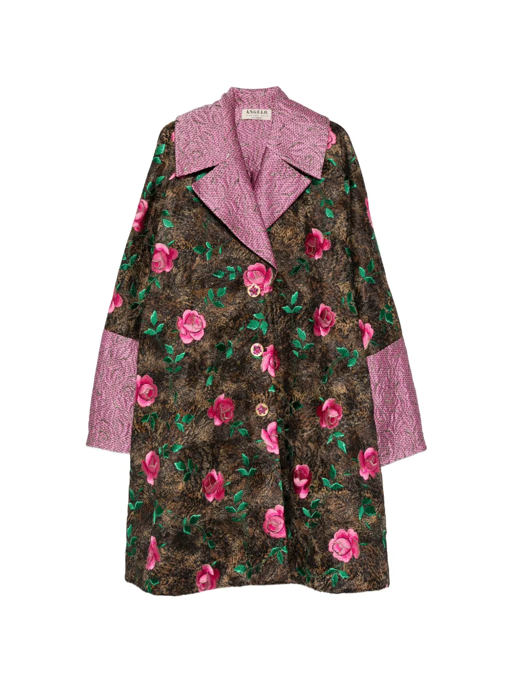 A.N.G.E.L.O. Vintage Cult 1980s floral-embroidered coat - Braun