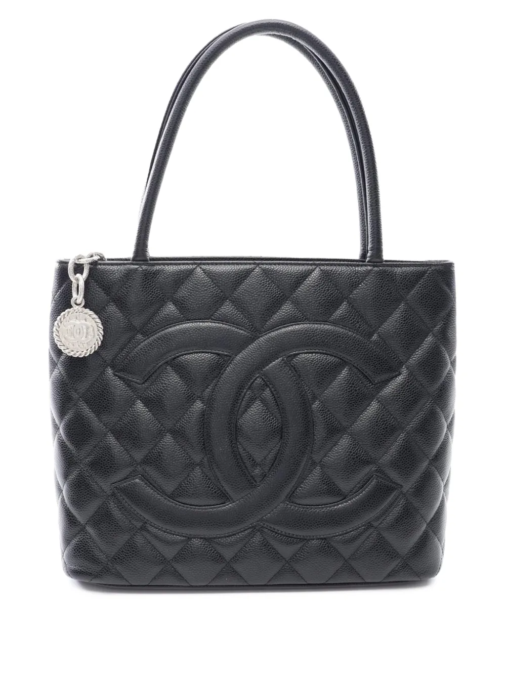CHANEL Pre-Owned 2010-2011 Caviar Medallion tote bag - Nero
