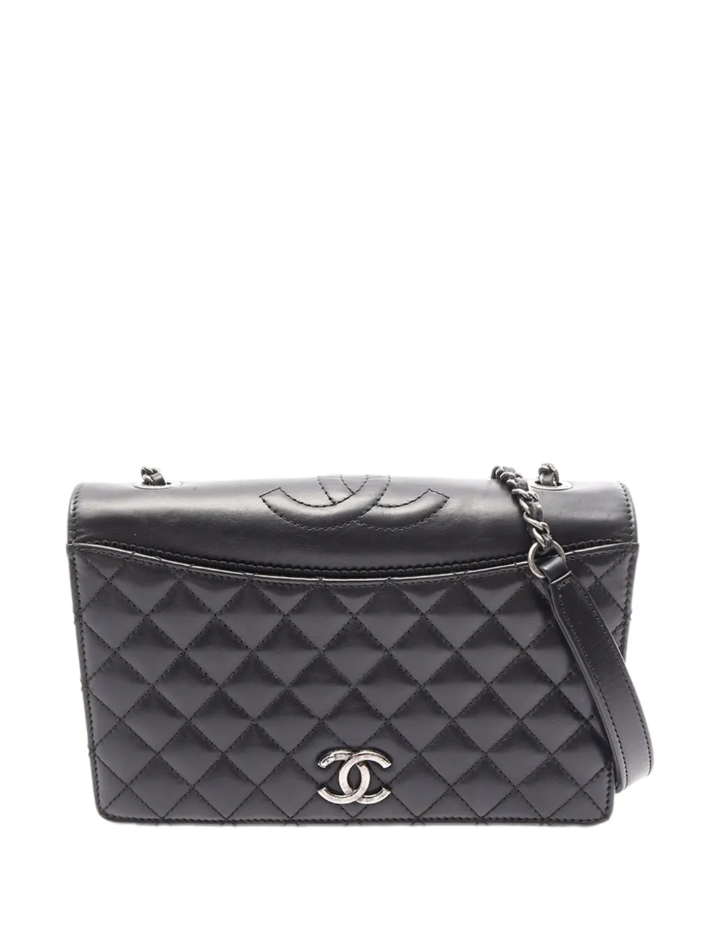 CHANEL Pre-Owned 2015-2016 Medium Quilted Lambskin Ballerine Flap crossbody bag - Nero
