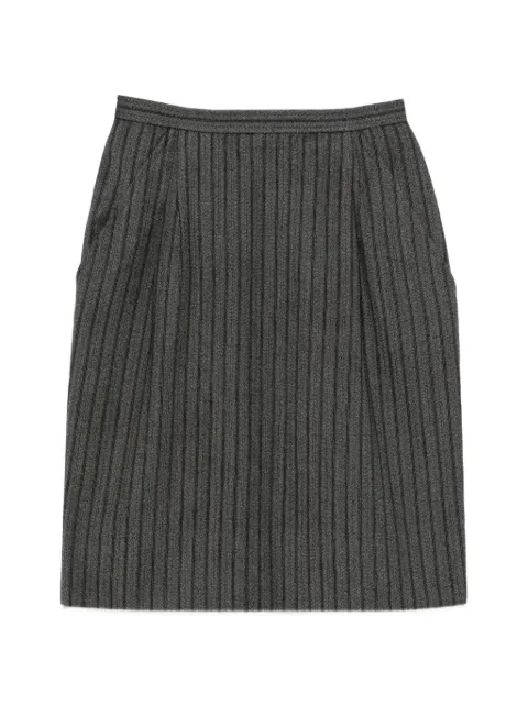Saint Laurent Pre-Owned 1980s pinstripe pleated mini skirt