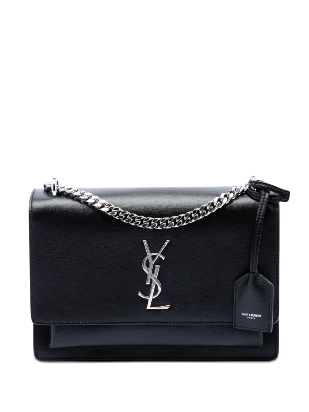 Saint Laurent Pre-Owned 2019 Medium Calfskin Monogram Sunset crossbody bag - Nero