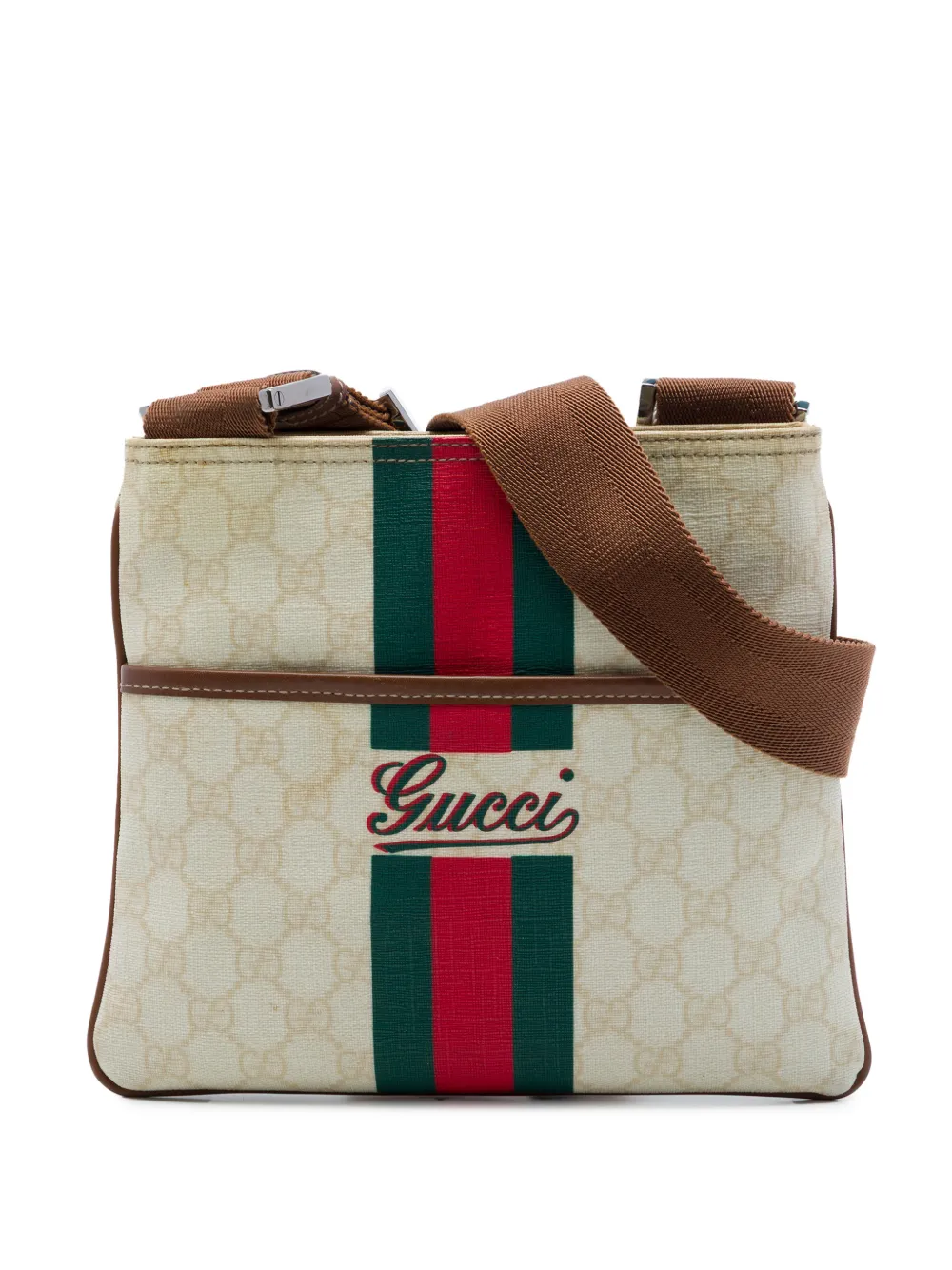 Gucci Pre-Owned 2016-2026 GG Supreme Web crossbody bag - Bianco