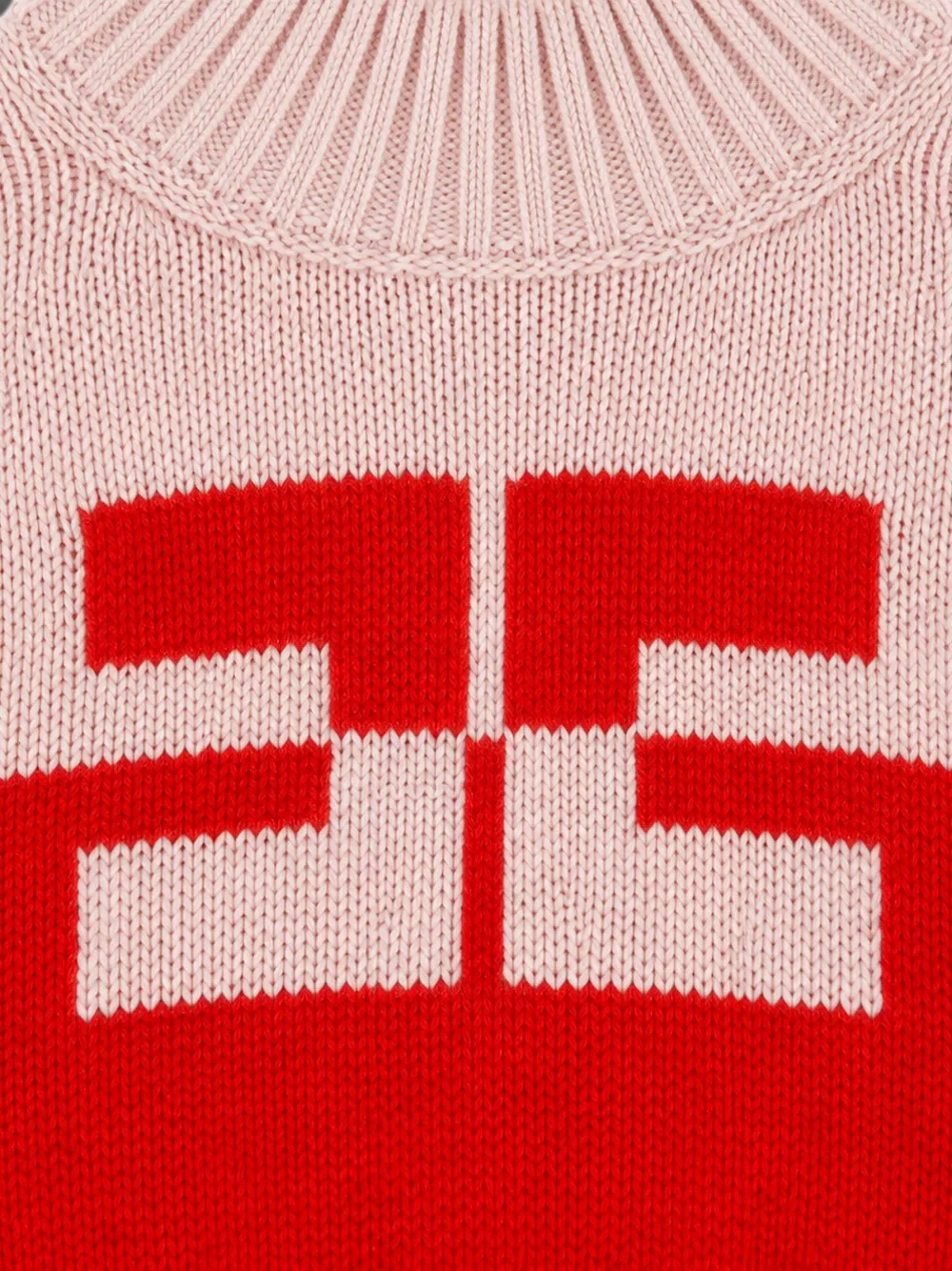 Elisabetta Franchi La Mia Bambina Coltrui met logo-intarsia Rood