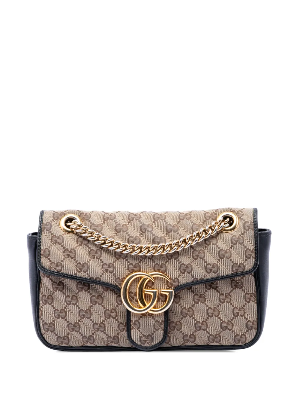 Gucci Pre-Owned 2016-2026 Medium GG Marmont Matelasse Diagonal GG Canvas shoulder bag - Toni neutri