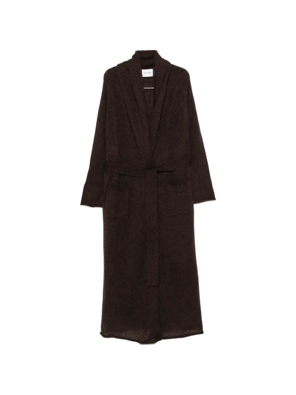 THE ANDAMANE belted shawl-collar cardigan - Braun