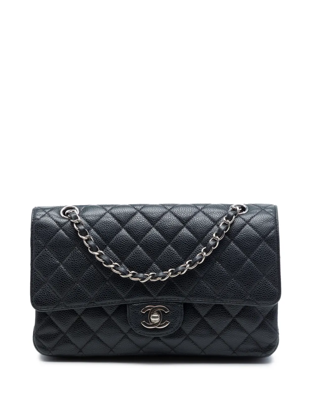 CHANEL Pre-Owned 2010-2011 Medium Classic Caviar Double Flap shoulder bag - Black