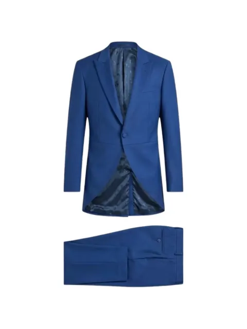 Grasil peak-lapel single-breasted suit