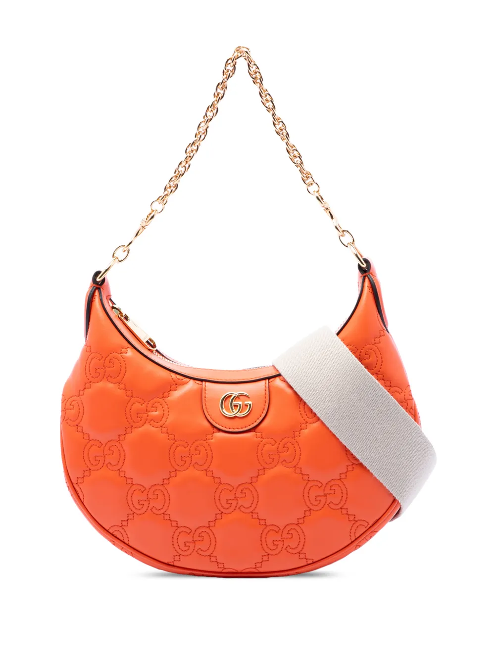 Gucci Pre-Owned 2016-2026 Small GG Marmont Matelasse Calfskin satchel - Arancione