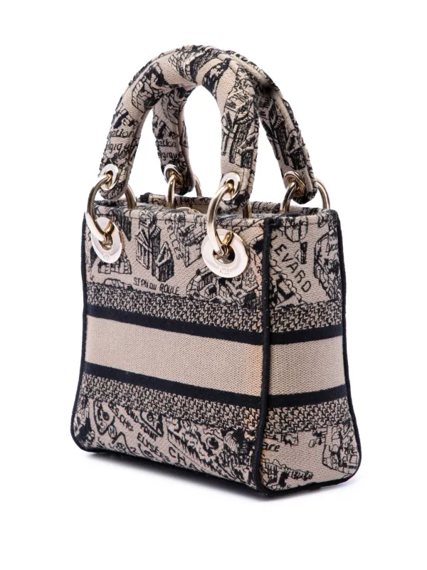 Christian Dior Pre-Owned 2023 Mini Embroidered Canvas Plan De