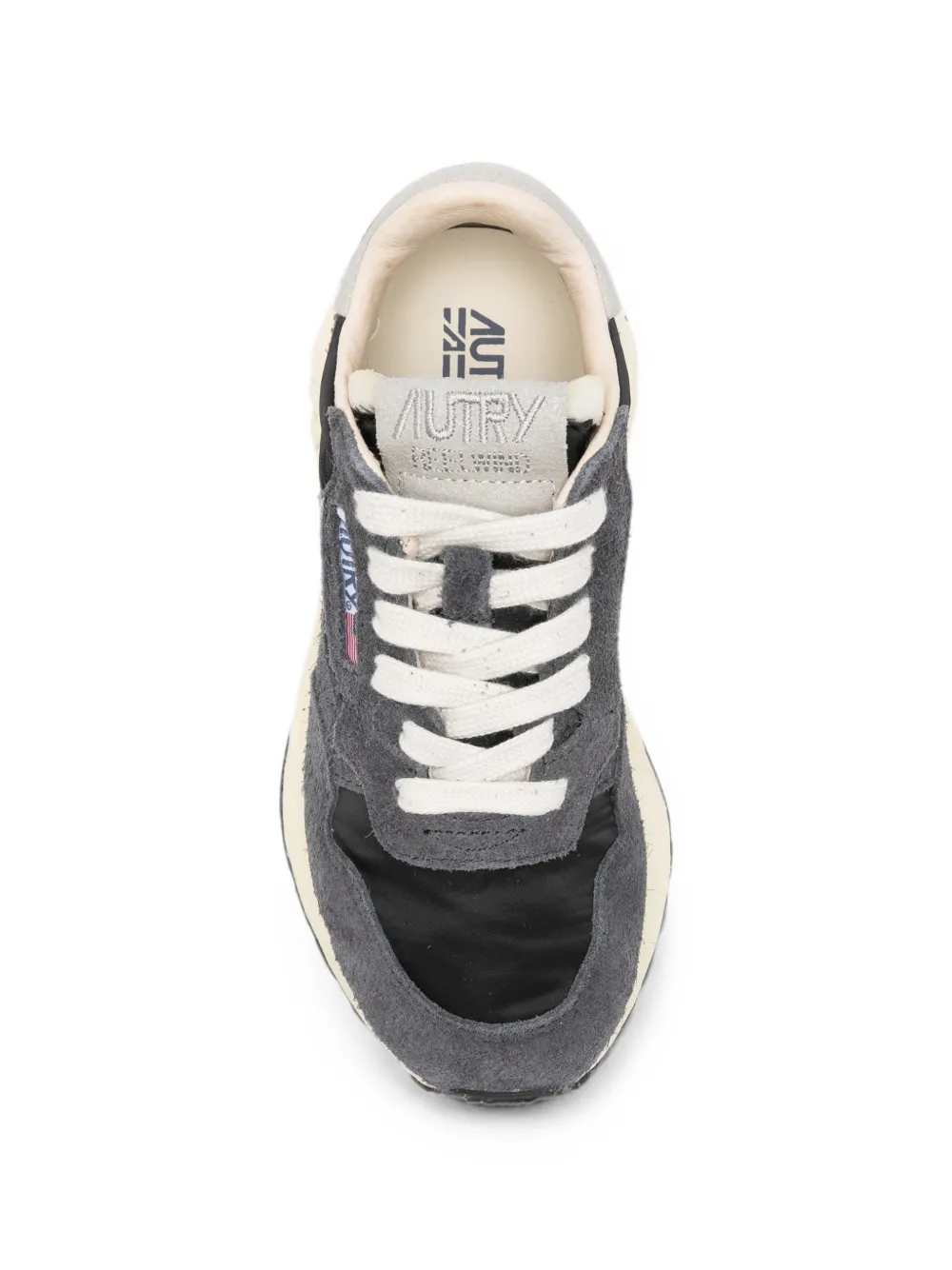 Autry Kids Reelwind Low suede-panelled sneakers Grijs