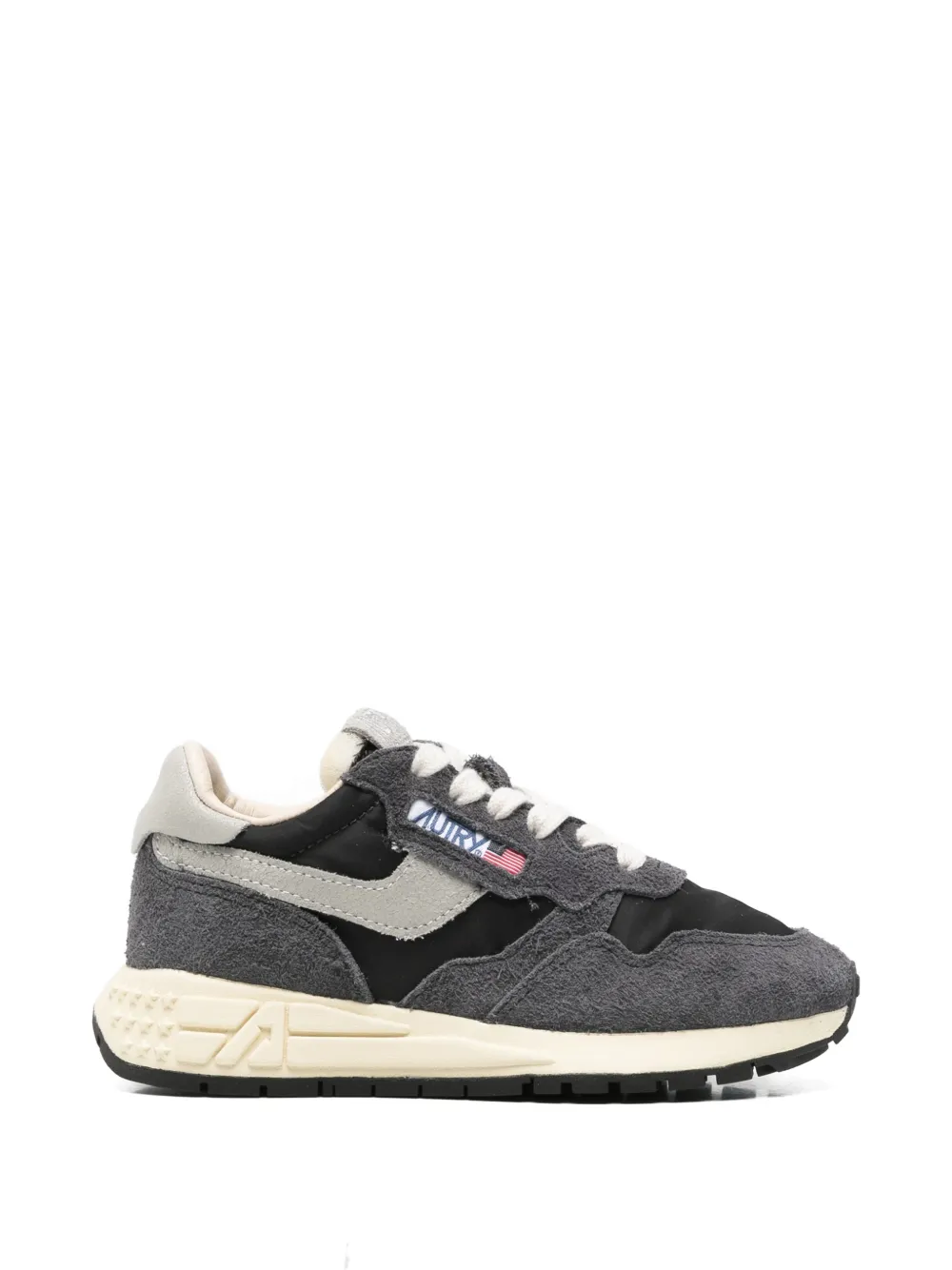 Autry Kids Reelwind Low suede-panelled sneakers Grijs