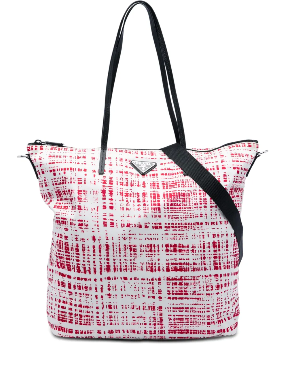 Prada Pre-Owned 2013-2026 Tessuto Stampato satchel - Rot