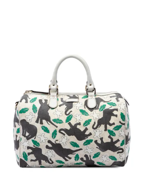 Gucci Pre-Owned bolso boston Snowman In Africa Joy mediano con motivo GG Supreme de edición limitada 2016-2026