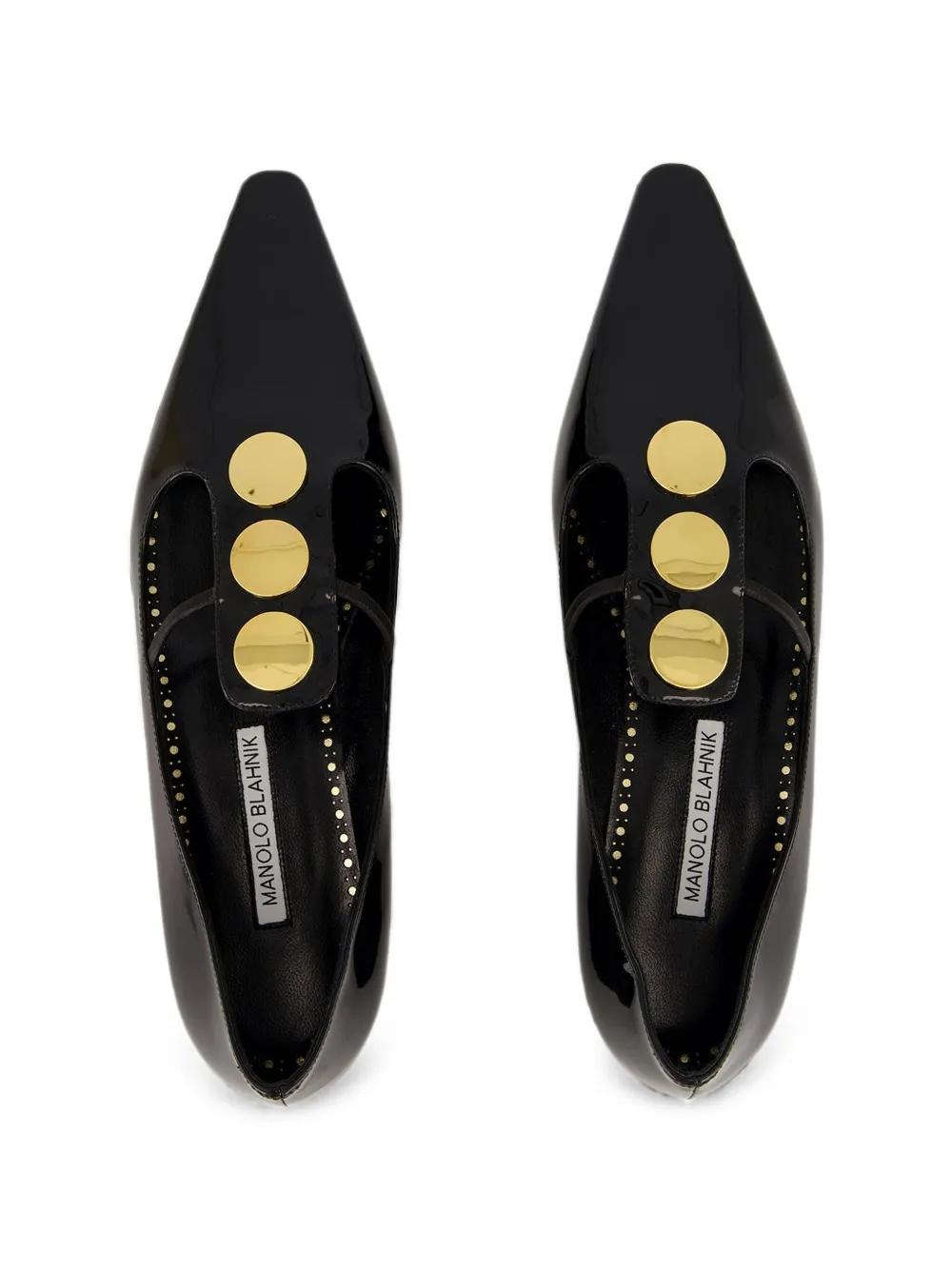 Manolo Blahnik Khafreflat flat pumps Zwart
