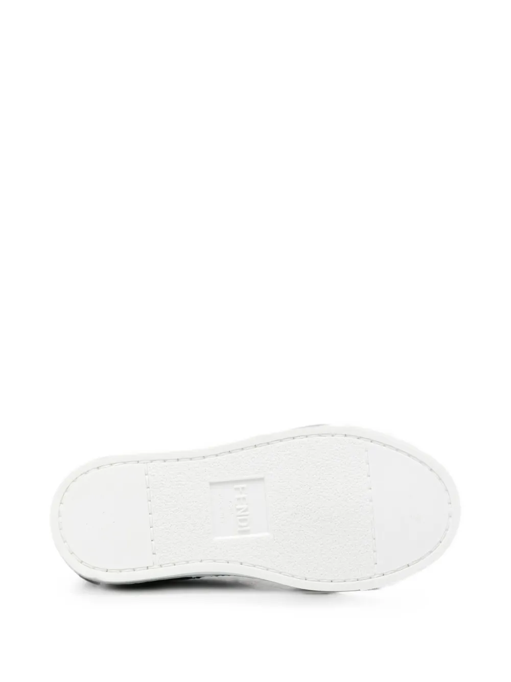 Fendi Kids monogram-pattern touch-strap sneakers Blauw