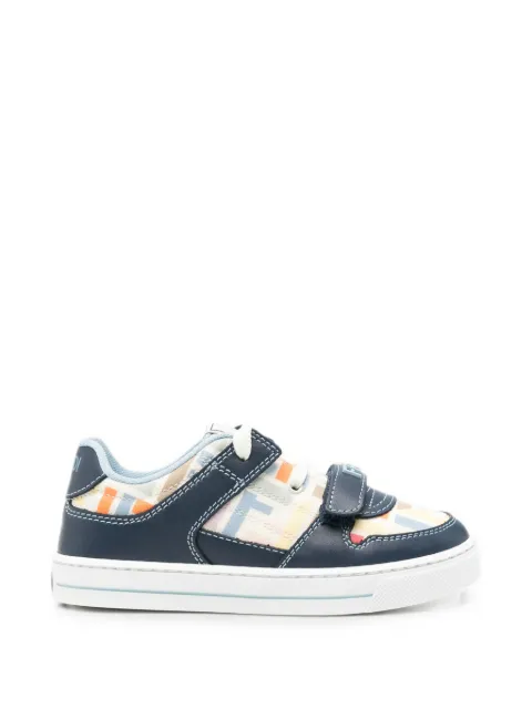 Fendi Kids monogram-pattern touch-strap sneakers