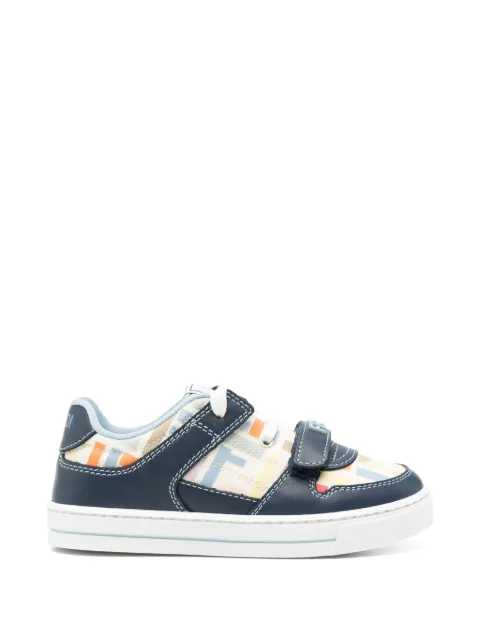 Fendi Kids monogram-pattern touch-strap sneakers