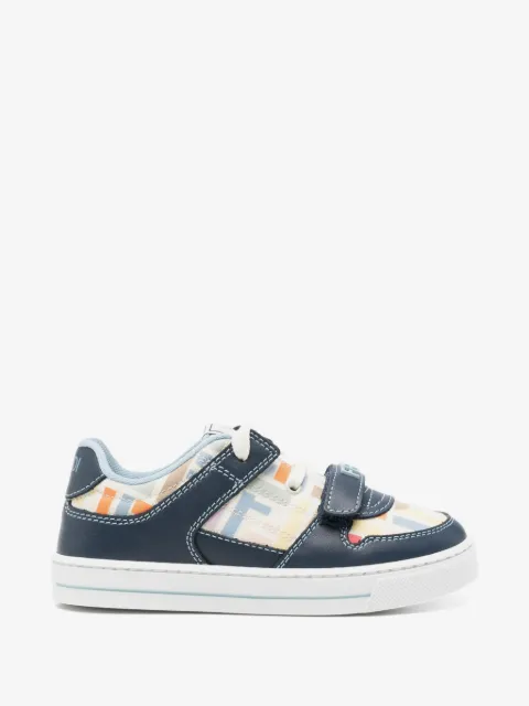 Fendi Kids monogram-pattern touch-strap sneakers