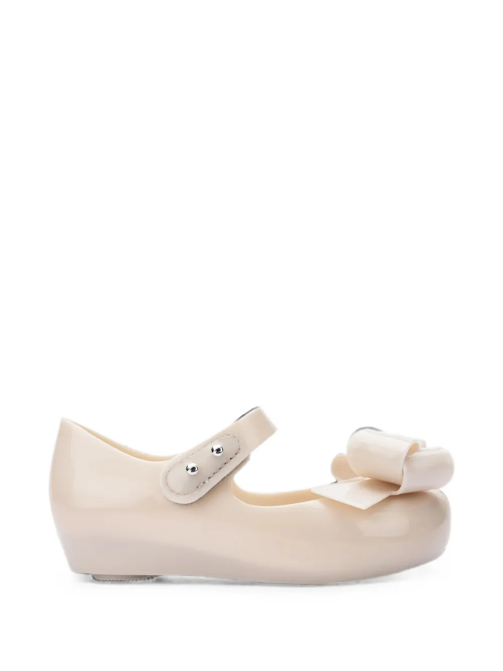 Mini Melissa Ultragirl Classy bow-detail touch-strap ballet flats - Toni neutri