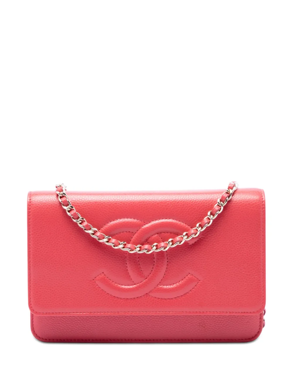 CHANEL Pre-Owned 2014-2015 CC Caviar Wallet On Chain crossbody bag - Rosa