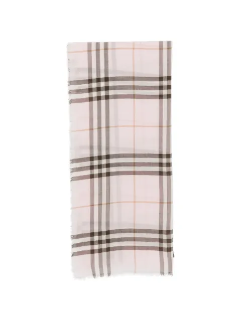 Burberry Pre-Owned bufanda Check de lana deshilachada