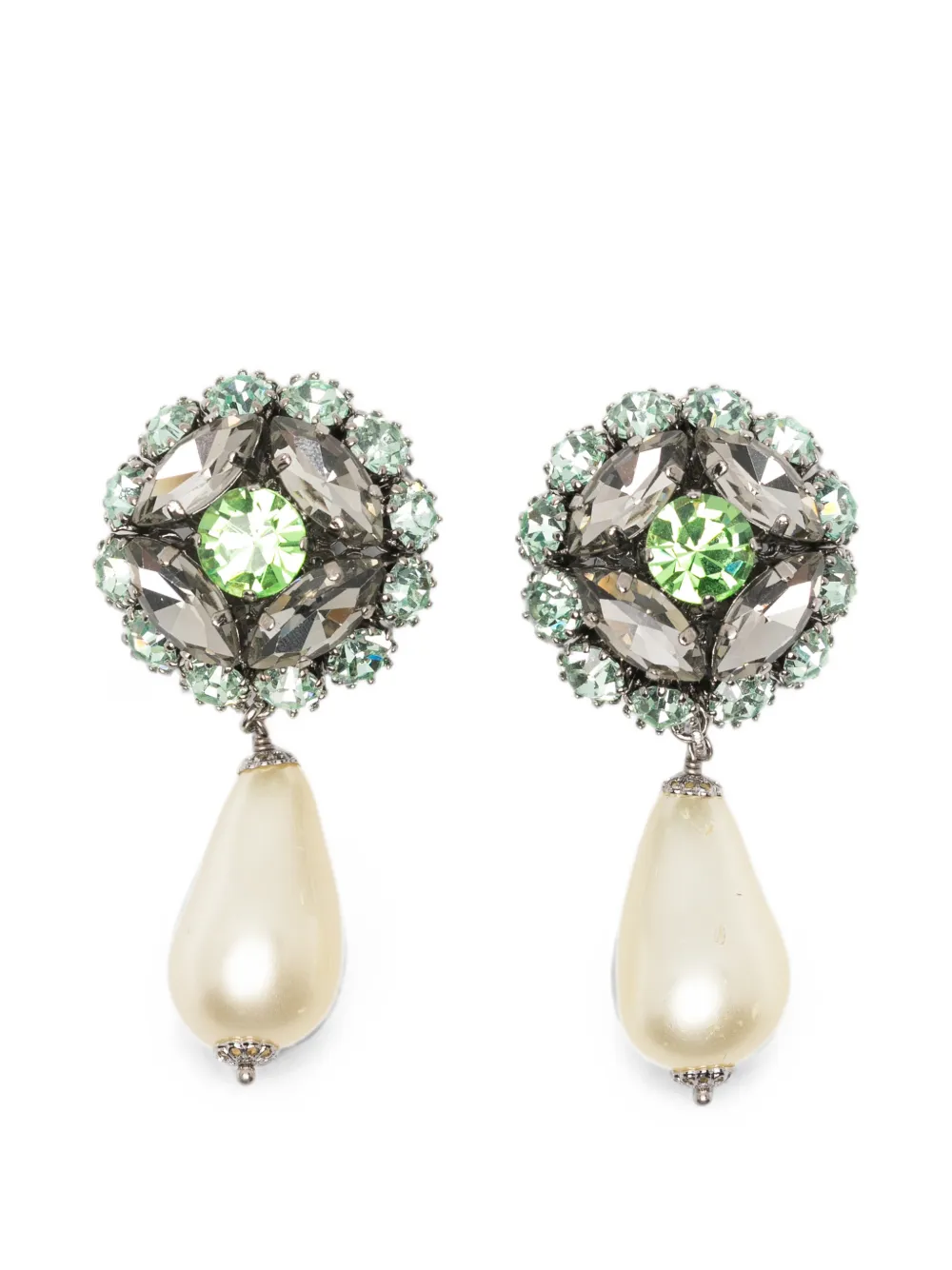Dolce & Gabbana Pre-Owned Re Edition Hängeohrringe mit Kristallen - Silber