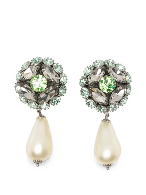 Dolce & Gabbana Pre-Owned aretes Re Edition con detalles de cristal