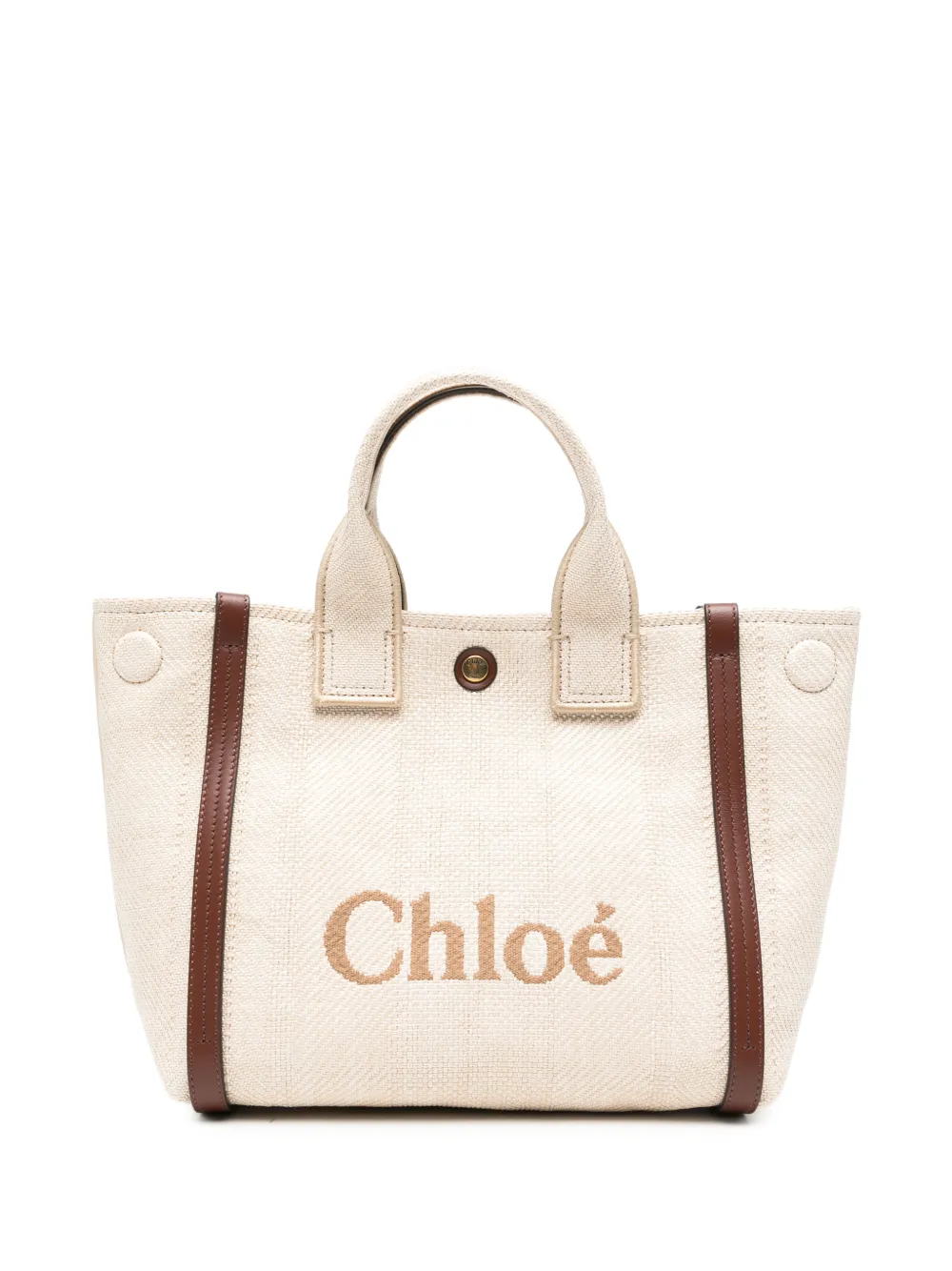 Chloé Pre-Owned Borsa tote con logo ricamato - Toni neutri