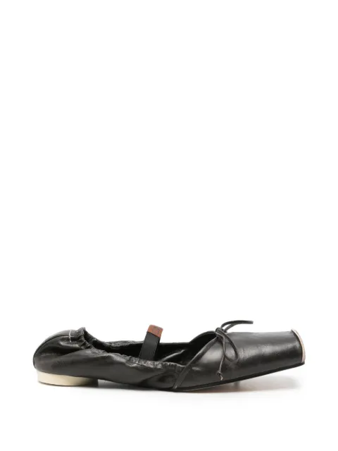 Maison Martin Margiela Pre-Owned square-toe leather ballet flats