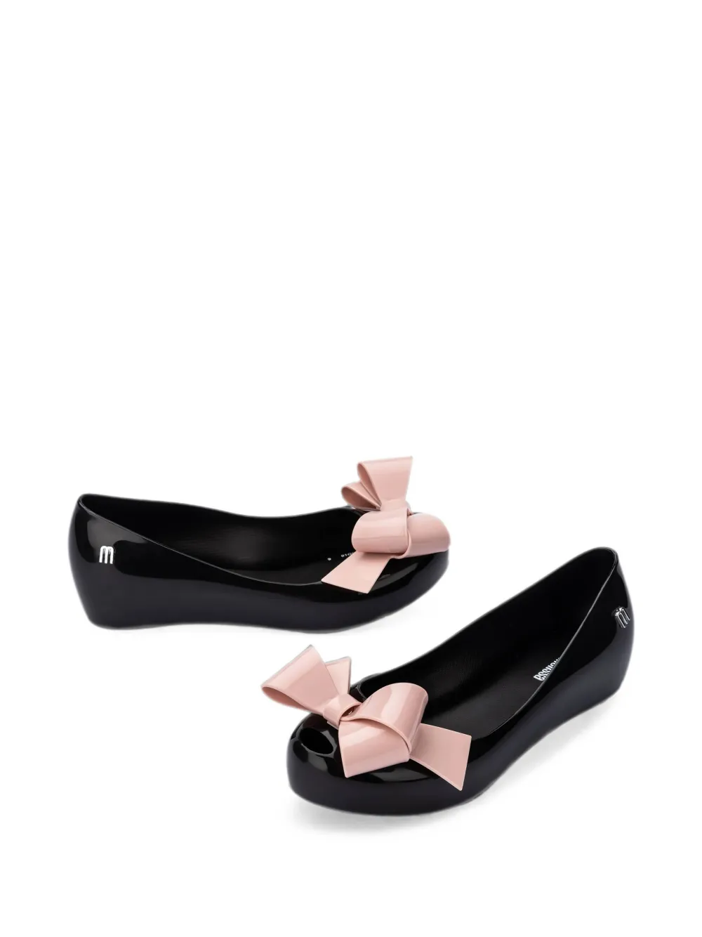 Mini Melissa Ultragirl Classy bow-detail ballet flats Zwart
