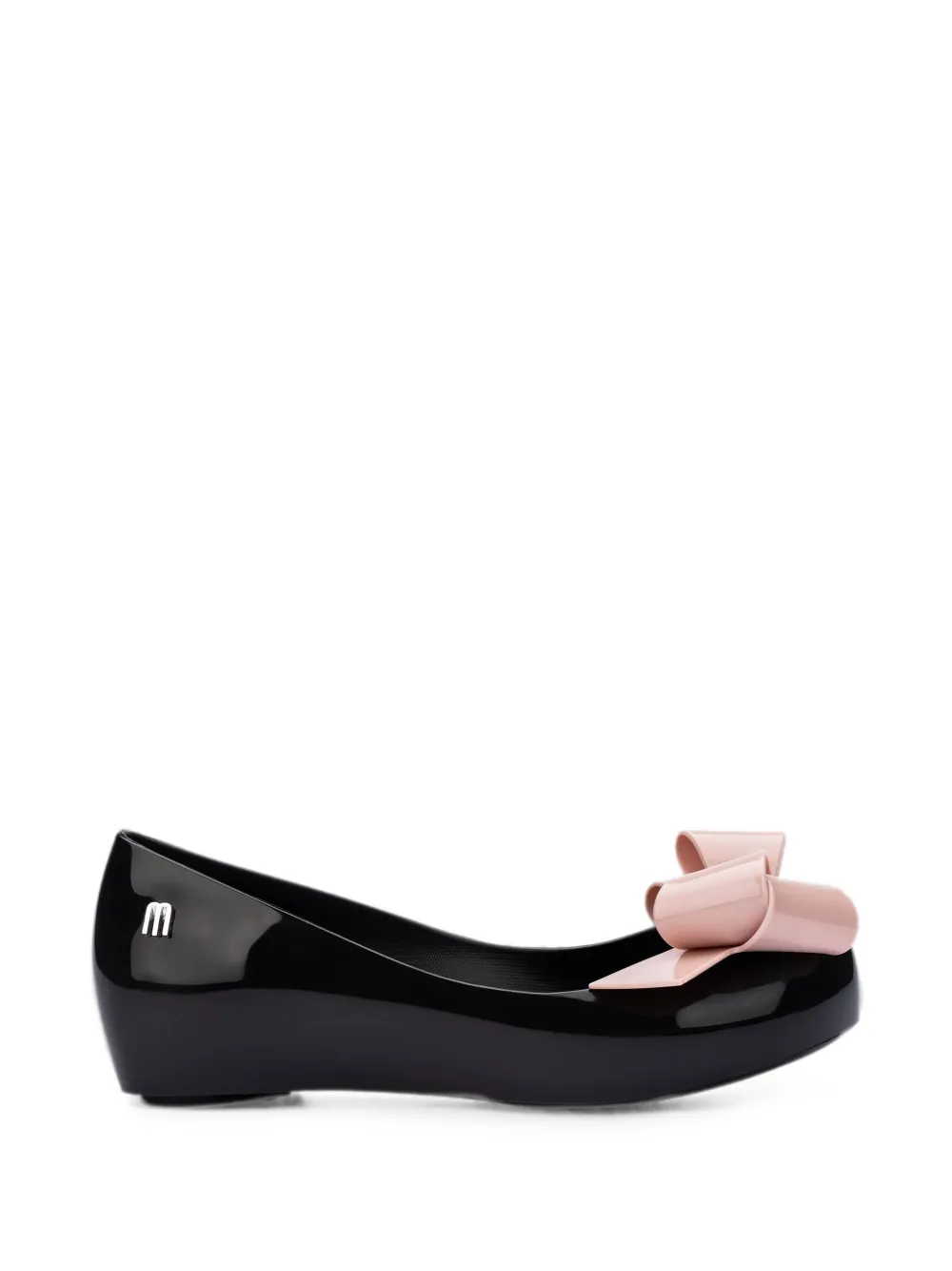 Mini Melissa Ultra Classy bow-detail ballet flats Zwart