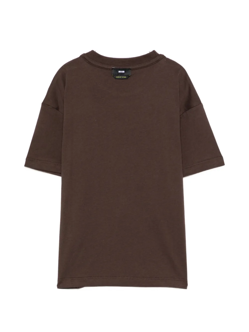 MSGM Kids T-shirt met logoprint Bruin